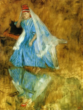 Репродукция картины "мадемуазель фиокр на балете" художника "дега эдгар"