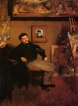 Репродукция картины "портрет джеймса тиссо" художника "дега эдгар"