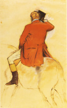 Репродукция картины "всадник в красном фраке" художника "дега эдгар"