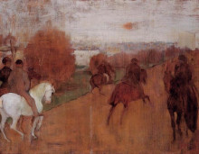 Копия картины "всадники на дороге" художника "дега эдгар"
