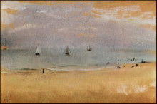 Репродукция картины "побережье с парусными лодками" художника "дега эдгар"