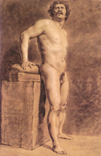 Копия картины "рисунок мужской фигуры" художника "делакруа эжен"