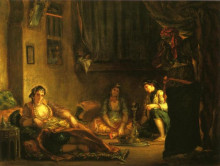 Репродукция картины "алжирские женщины в своих комнатах" художника "делакруа эжен"
