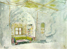 Картина "ниша во дворце султана в мекнесе" художника "делакруа эжен"