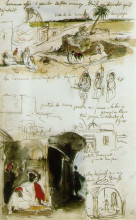 Репродукция картины "страница из марокканского дневника" художника "делакруа эжен"