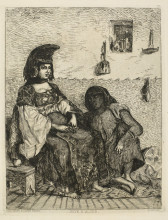 Копия картины "еврейки алжира" художника "делакруа эжен"