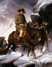 Картина "napoleon crossing the alps" художника "деларош поль"