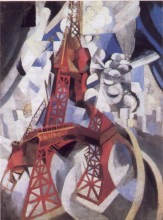 Копия картины "the red tower" художника "делоне робер"
