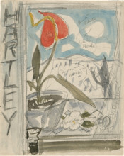 Копия картины "study for poster portrait marsden hartley" художника "демут чарльз"