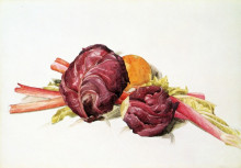 Репродукция картины "red cabbages, rhubarb and orange" художника "демут чарльз"