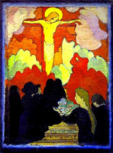 Картина "the offertory at calvary" художника "дени морис"