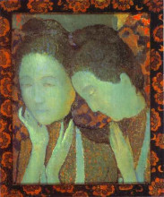 Копия картины "the two sisters" художника "дени морис"
