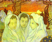 Картина "triple portrait of marthe" художника "дени морис"