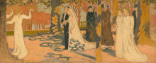 Репродукция картины "wedding procession" художника "дени морис"