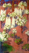 Репродукция картины "virginal spring (flowering apple trees)" художника "дени морис"