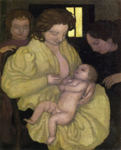 Копия картины "motherhood" художника "дени морис"