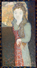 Картина "young girl wearing an apron" художника "дени морис"