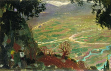 Картина "panorama of cassis" художника "дени морис"