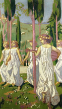 Картина "the dancers (also known as eternal summer, wiesbaden)" художника "дени морис"