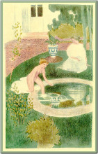 Картина "reflection in a fountain" художника "дени морис"
