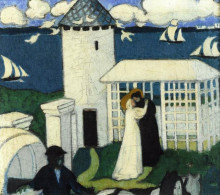 Картина "visitation in blue" художника "дени морис"