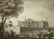 Репродукция картины "view of saint michael&#39;s palace" художника "джакомо кваренги"