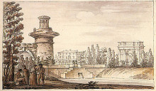 Картина "ruined tower and orlovsky gate" художника "джакомо кваренги"
