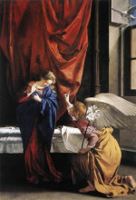 Репродукция картины "the annunciation" художника "джентилески орацио"