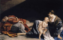 Копия картины "rest on the flight to egypt" художника "джентилески орацио"