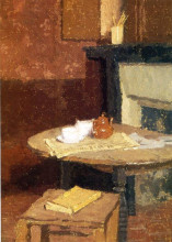 Репродукция картины "the brown tea pot" художника "джон гвен"