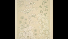 Репродукция картины "leaves and flowers from nature ornament no. 6. wild rose, ivy and blackberry full size" художника "джонс оуэн"