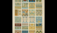 Репродукция картины "renaissance ornament no. 6. ornaments from pottery at hotel cluny and louvre" художника "джонс оуэн"