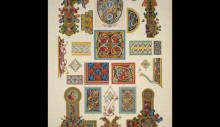 Репродукция картины "celtic ornament no. 3. spiral, diagonal, zoomorphican and later anglo-saxon ornament" художника "джонс оуэн"