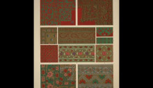 Копия картины "indian ornament no. 2. ornaments from woven fabrics and paintings on vases exhibited in the indian collection, now at marlborough house" художника "джонс оуэн"