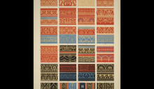 Картина "pompeian no. 1. collection of borders from different edifices in pompei" художника "джонс оуэн"