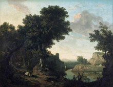 Копия картины "a classical landscape" художника "джонс томас"