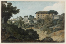 Копия картины "ariccia, buildings on the edge of the town" художника "джонс томас"