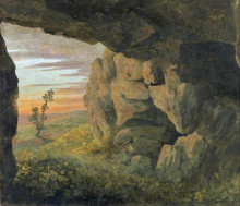 Репродукция картины "a cavern near saint agnese without the porta pia" художника "джонс томас"