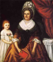 Репродукция картины "mrs. john moale (ellin north) and ellin north moale" художника "джонсон джошуа"