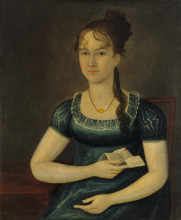 Репродукция картины "portrait of isabella taylor" художника "джонсон джошуа"
