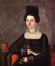Репродукция картины "young lady on a red sofa" художника "джонсон джошуа"
