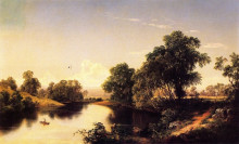 Репродукция картины "on the esopus creek, ulster county, new york" художника "джонсон дэвид"