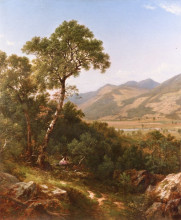 Репродукция картины "scenery at shelburne, vermont" художника "джонсон дэвид"