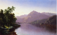 Репродукция картины "placid lake, aditondacks" художника "джонсон дэвид"