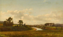 Картина "lancaster new hampshire farmland" художника "джонсон дэвид"