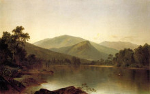 Картина "view on the androscoggin river, maine" художника "джонсон дэвид"