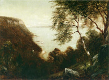 Копия картины "view of palisades, hudson river" художника "джонсон дэвид"