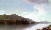 Репродукция картины "buck mountain, lake george" художника "джонсон дэвид"