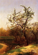 Репродукция картины "pear blossoms" художника "джонсон дэвид"