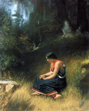 Копия картины "hiawatha" художника "джонсон истмен"